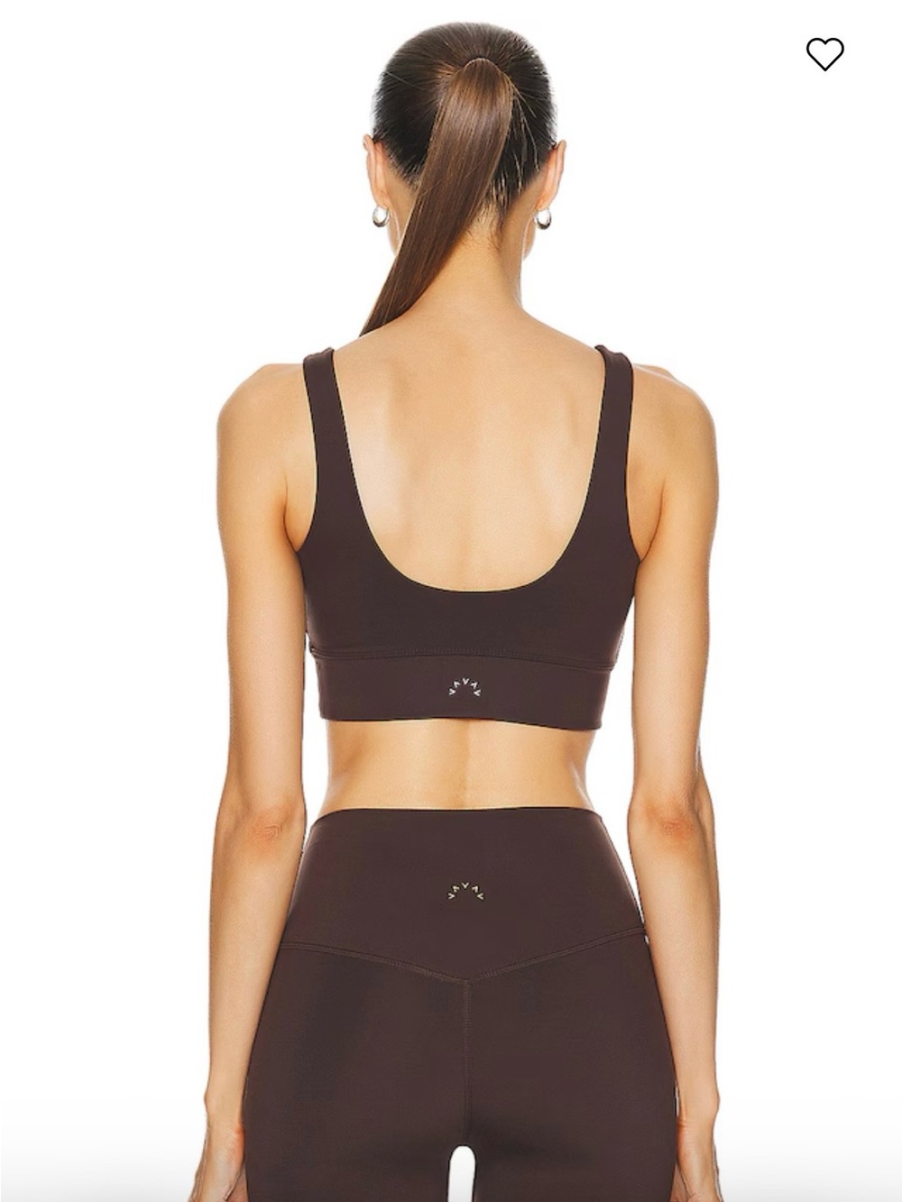 Varley High-Rise Legging & Scoop-Back Sports Bra Set - Chocolate Brown